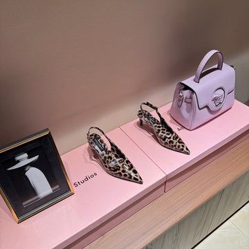 Dc Slingback Pumps 65MM Leopard-Print And Sheepskin 379286