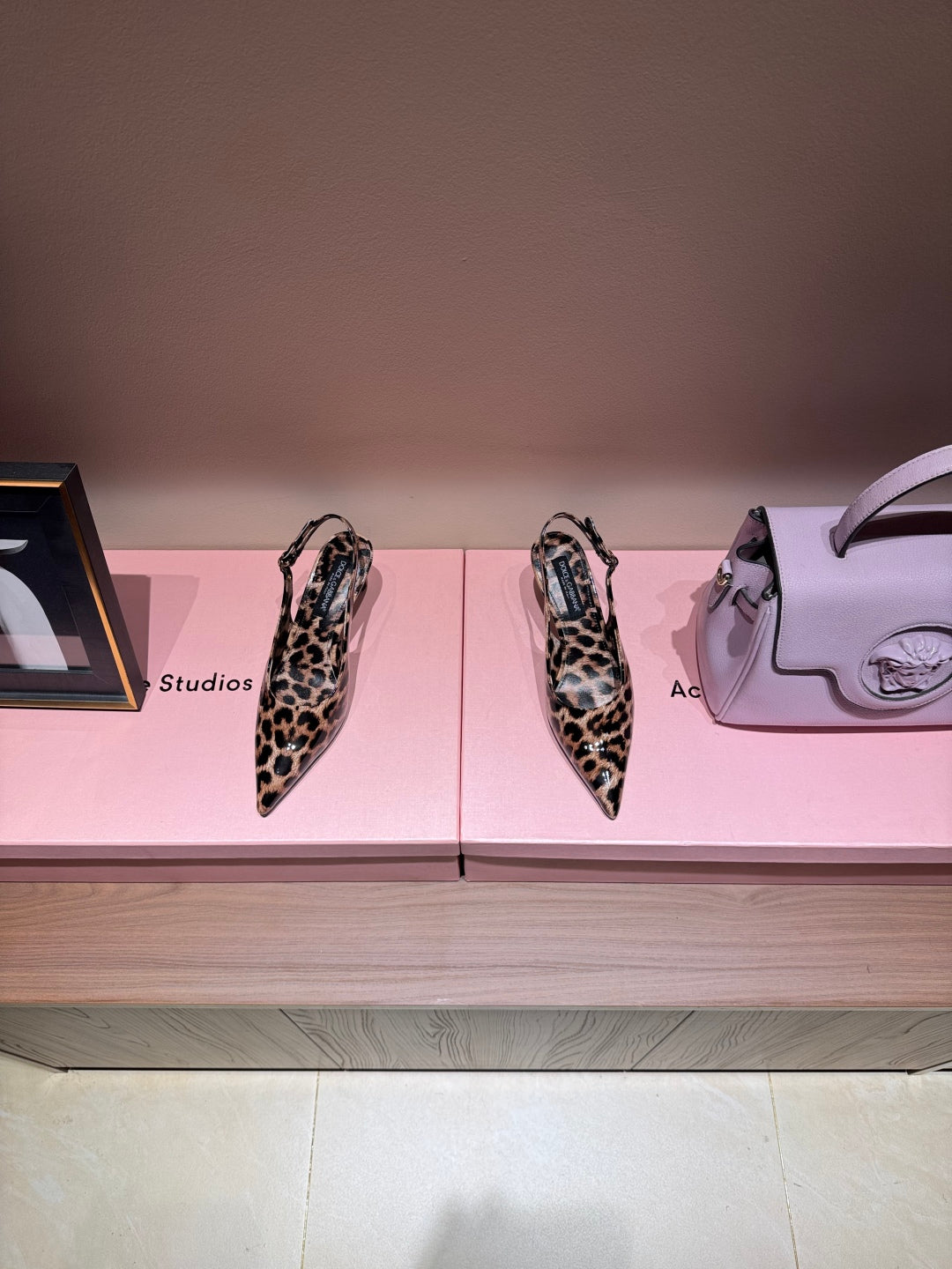 Dc Slingback Pumps 65MM Leopard-Print And Sheepskin 379286