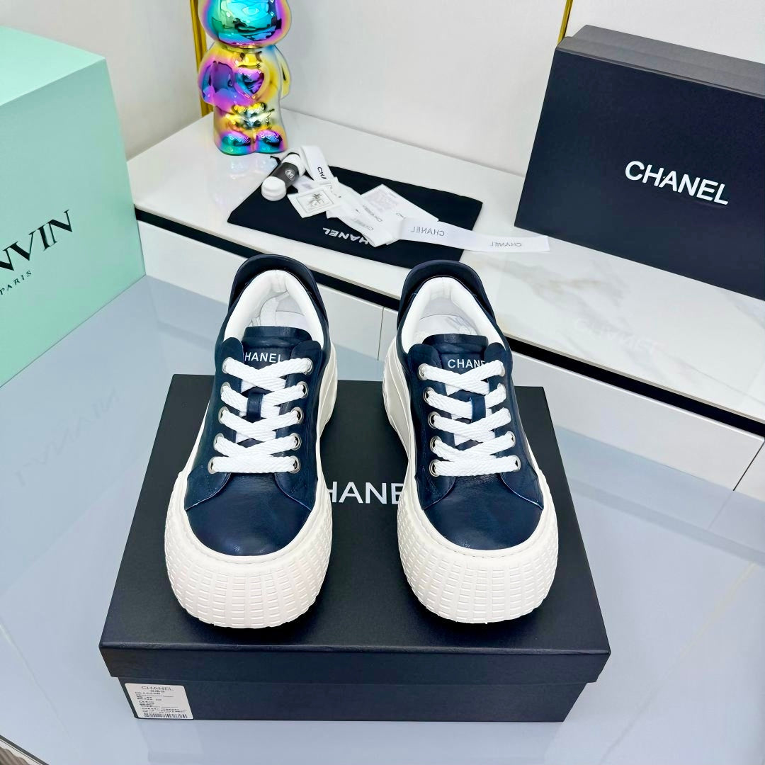 CC 25C Panda Sneakers Black White Sheepskin Mesh 413850