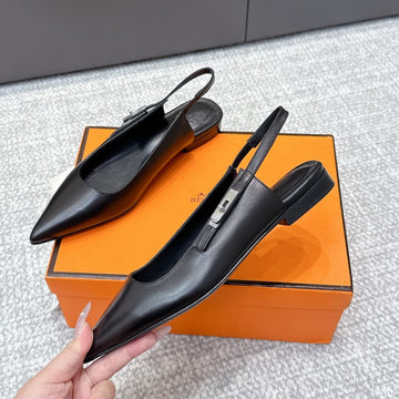 Hm Lover Slingback Black Calfskin 461888