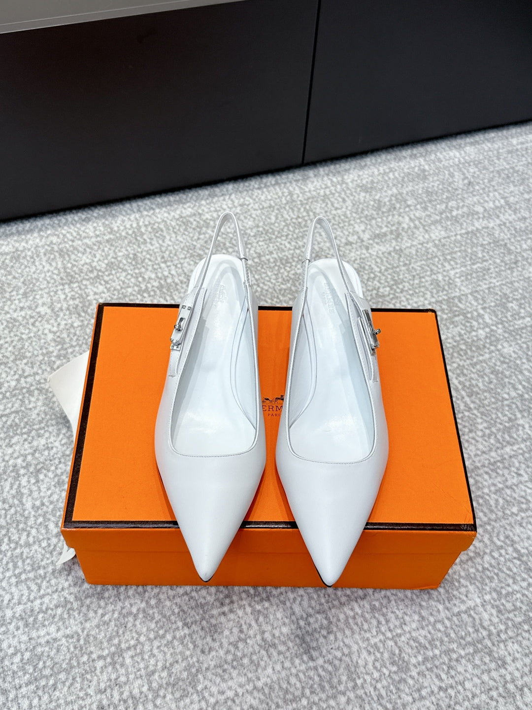 Hm Lover Pump 40MM White Calfskin 461893