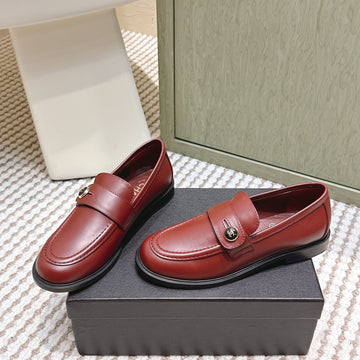 CC 26SS Loafers 3CM Burgundy Cowhide 653499