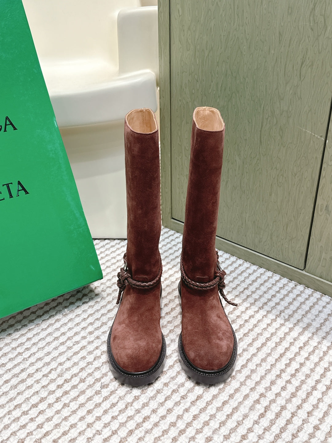 Bv James Long Boot Brown Suede 548534
