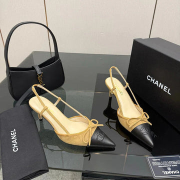 CC 26S Slingback 65 Brown Black Suede Cowhide 651327