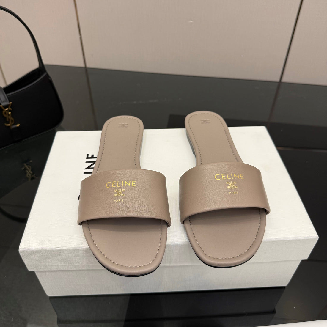 Cl Coast Mule Taupe Calfskin 725655