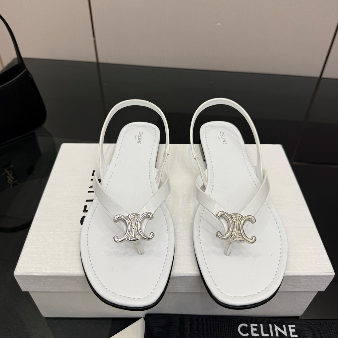 Cl Biki Sandal White Calfskin 725673