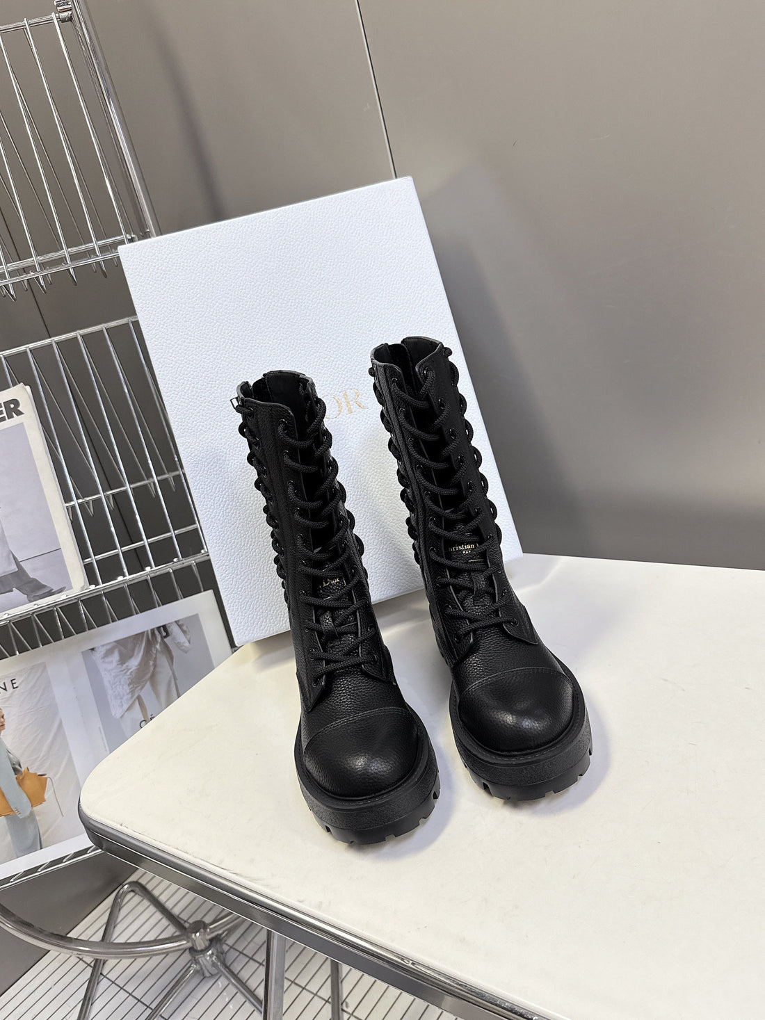 CD Martin Boots Black Top-Grain Calfskin 430998