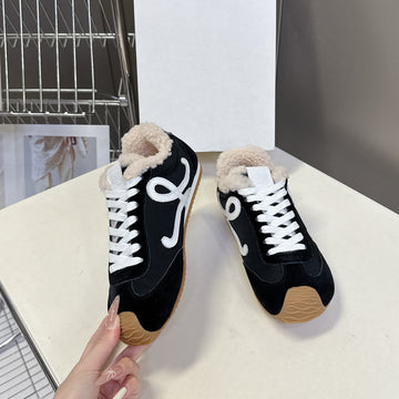 Loewe Ballet Runner 2.0 Sneaker Black Suede Shearing 536832