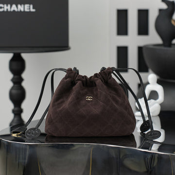 Chanel 2026 Lucky Bag 22CM Coffee Suede
