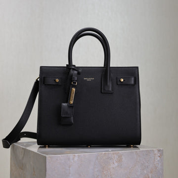 Sac De Jour Nano 26CM Black Grain Cowhide Ghw