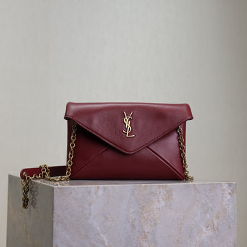 Calypso Bag 19CM Burgundy Sheepskin Leather