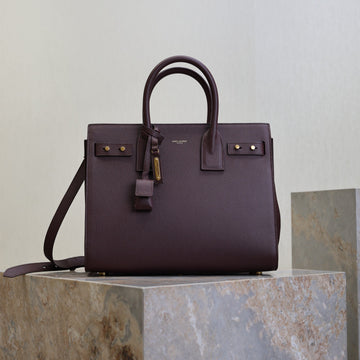 Sac De Jour Nano 32CM Dark Burgundy Grain Cowhide Ghw