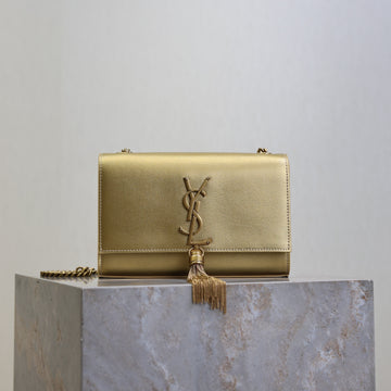 Kate Small Bag 20CM Gold Metallic Calfskin.