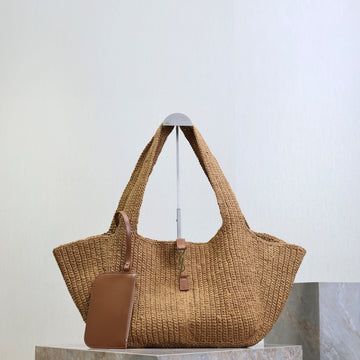 Le 5 À 7 Bea 50CM Brown Rope Woven Leather