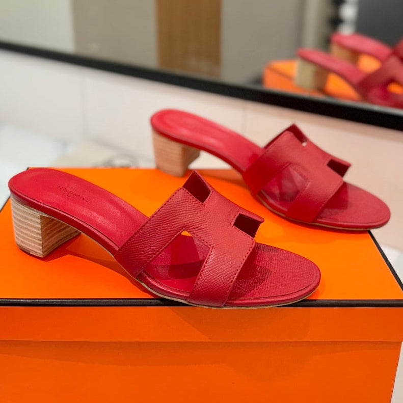 Hm Oasis Sandals Red Cowhide 294842