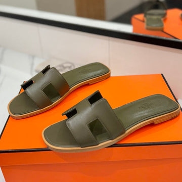 Hm Oran Sandal Army Green Cowhide 294850