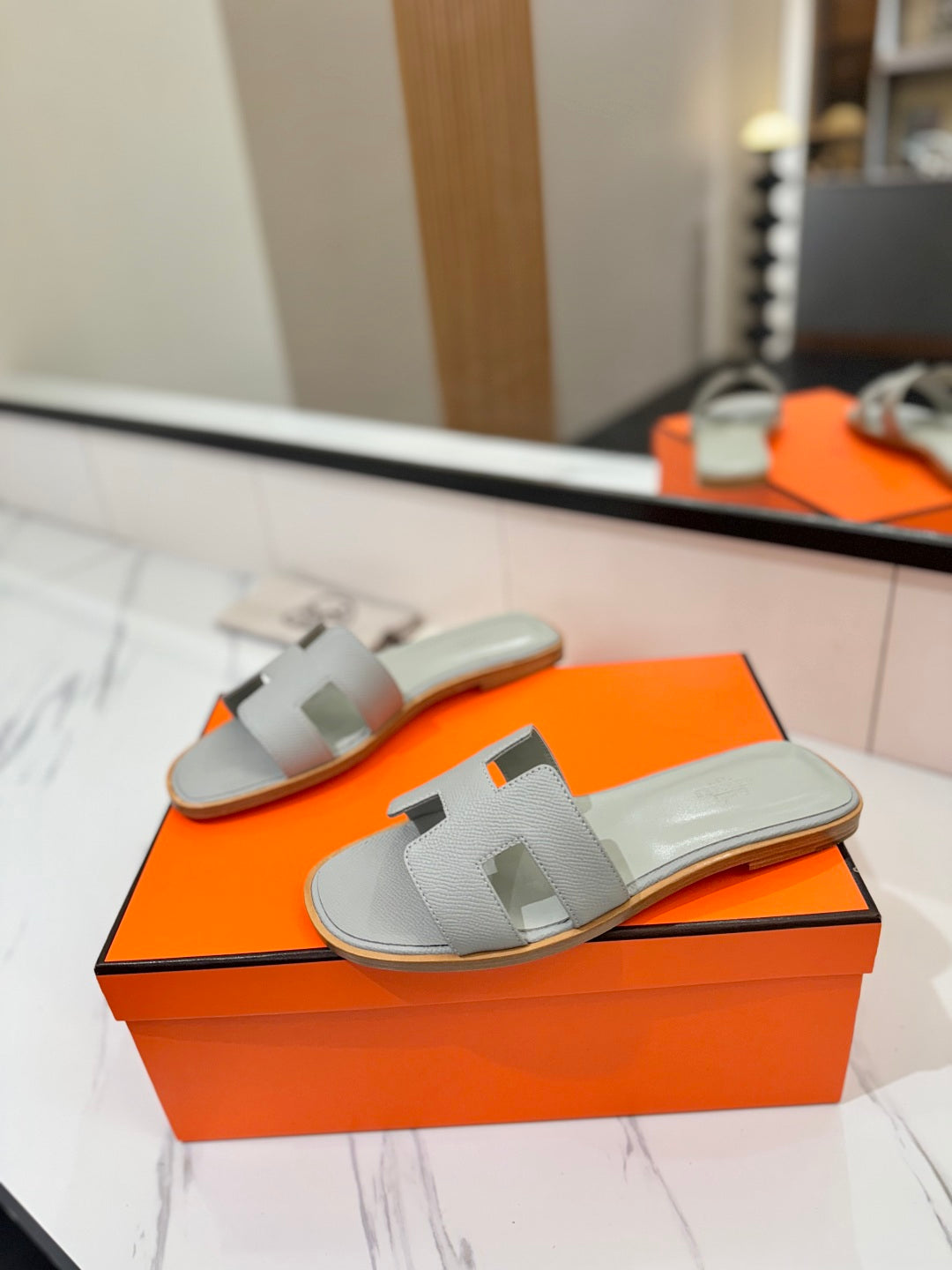 Hm Oran Sandal Gray Goatskin 294861
