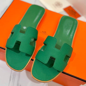 Hm Oran Sandal Green Goatskin 294862
