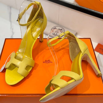 Hm Joy 90MM Heeled Sandals Yellow Flat Cowhide 294924