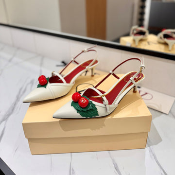 Vt Cherryfic Slingback 5CM White Leather 666319