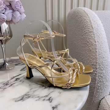 CC 26S Strappy Sandals 7.5cm Gold Sheepskin 723621
