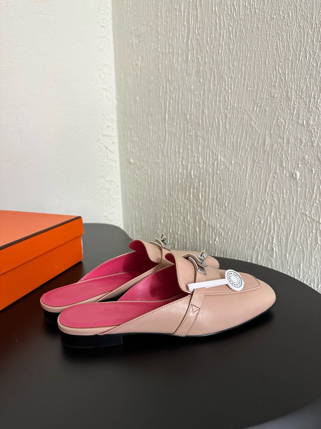 Hm Oz Mule Beige Mix Pink Calfskin 961095