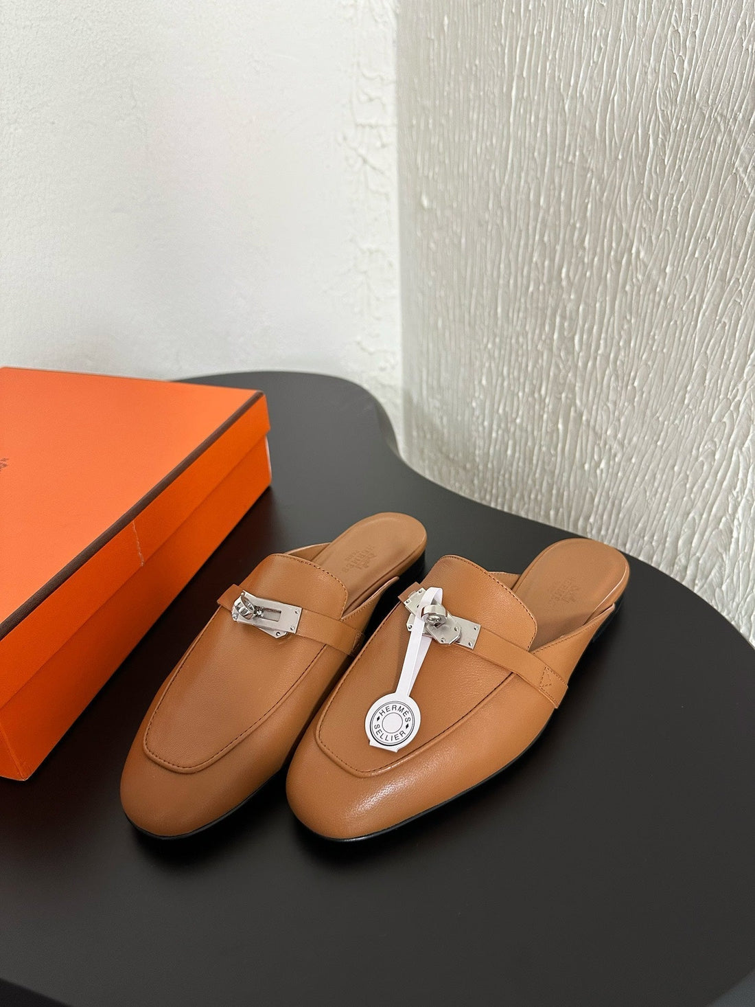 Hm Oz Mule Caramel Calfskin 961098