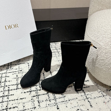 CD Ankle Boots 100MM Black Suede