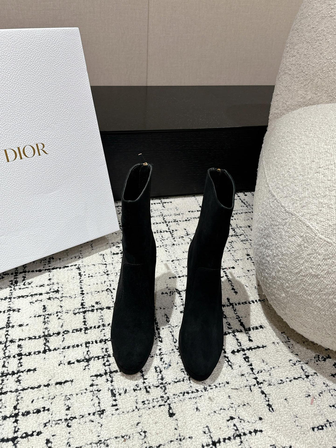 CD Ankle Boots 100MM Black Suede