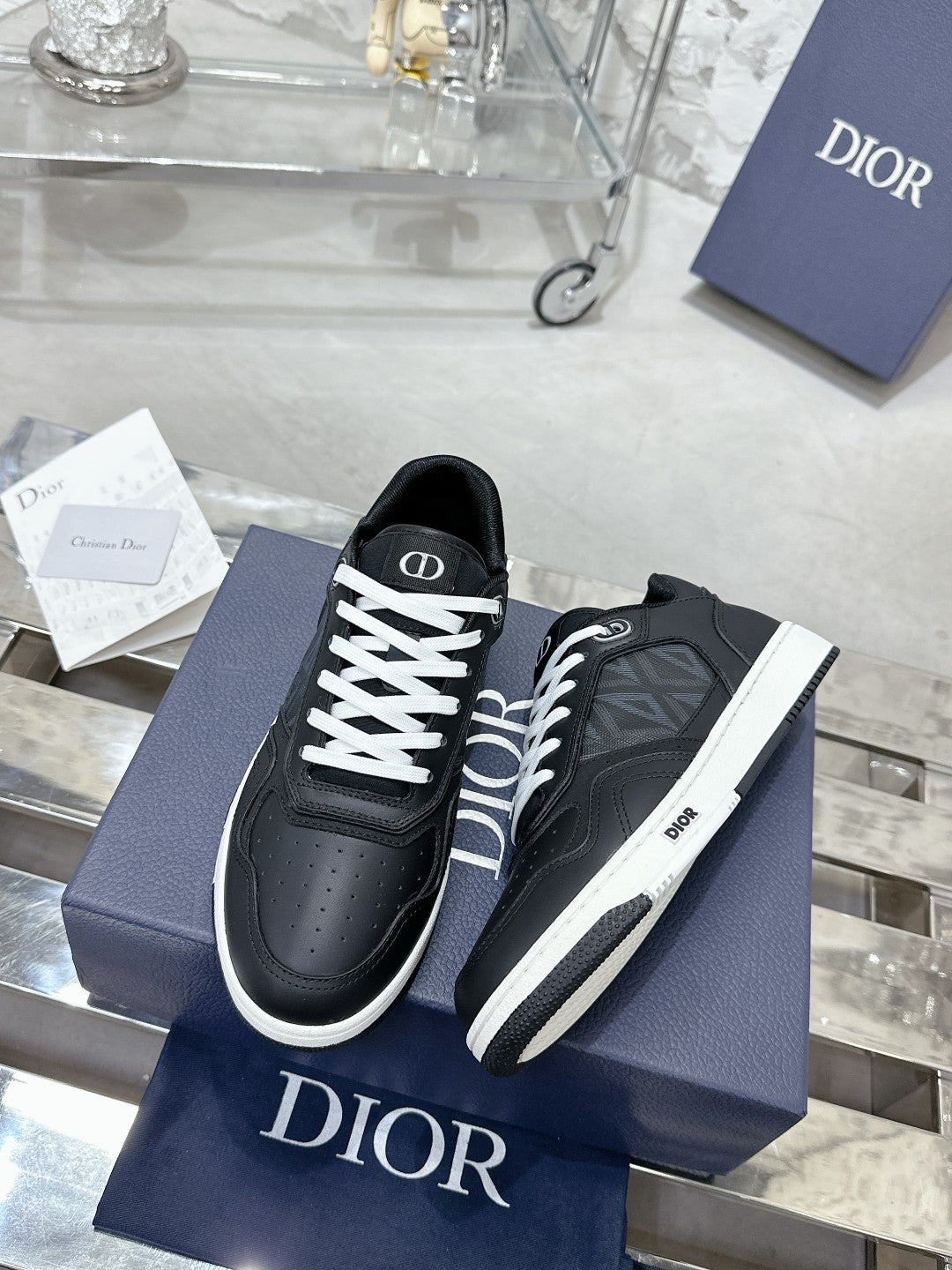 CD B27 Low-Top Sneaker 30MM In Black Calfskin 100817