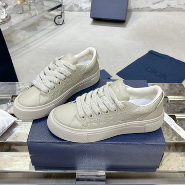 CD B33 Sneaker 30MM In Light Grey Monogram Calfskin 100558