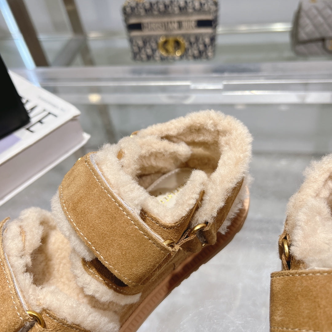 CD Dioract Sandal 40MM In Caramel Suede 996363