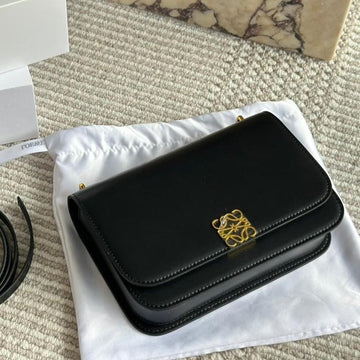 Loe Goya Bag 23 In Black Silk Calfskin