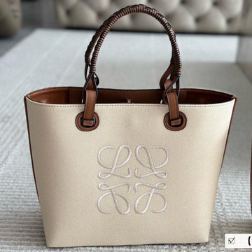 Loe Medium 27 Bag In Beige Canvas