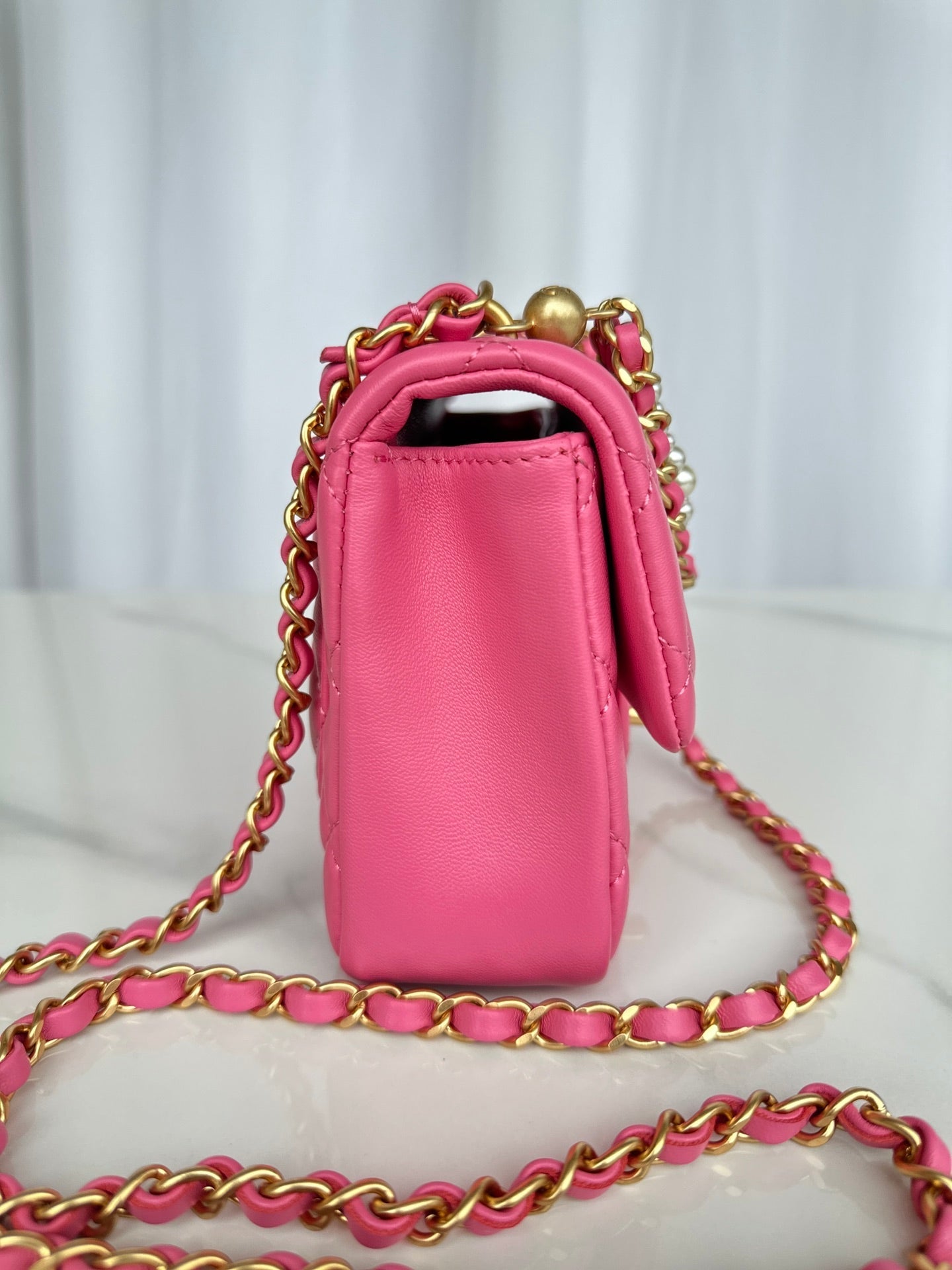 CC MINI 18 FLAP BAG IN DEEP PINK CALFSKIN Bags Bible