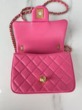 CC MINI 18 FLAP BAG IN DEEP PINK CALFSKIN Bags Bible