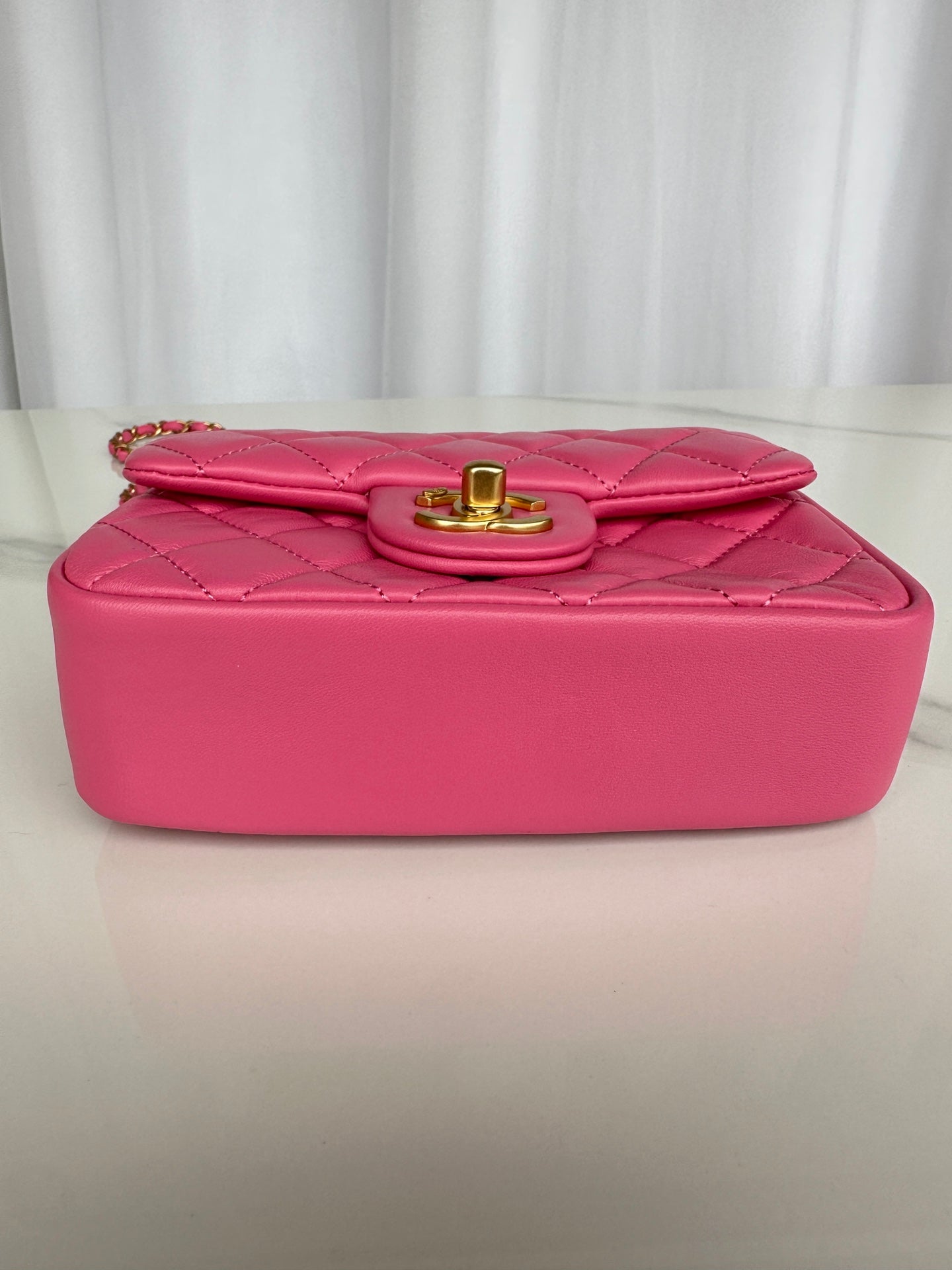 CC MINI 18 FLAP BAG IN DEEP PINK CALFSKIN Bags Bible
