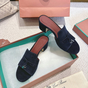 Lp 25C Summer Charms Mules 55MM Navy Blue Suede 215031