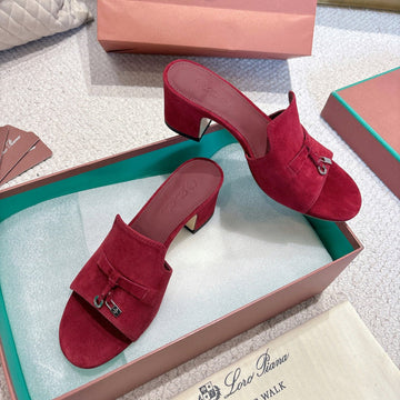 Lp 25 Summer Charm Sandal 55 Dark Red Suede