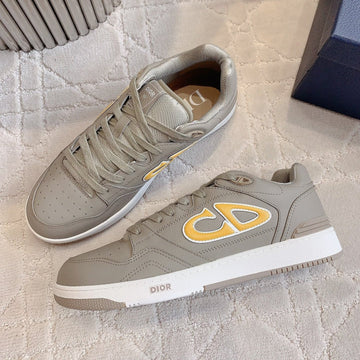 CD And Stone Island B57 Low-Top Sneaker –– Limited And Numbered Edition Brown Gray Mix Orange Calfskin