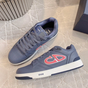 CD And Stone Island B57 Low-Top Sneaker –– Limited And Numbered Edition Blue Mix Red Calfskin