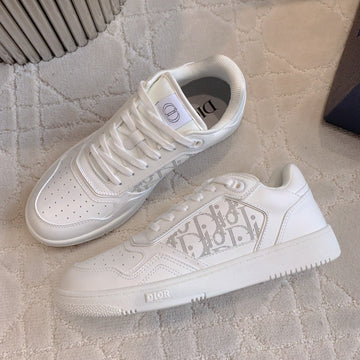 CD B27 Low-Top Sneaker White Print Calfskin