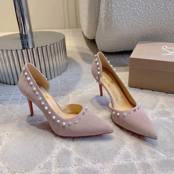 Cl Irishell 85 Studded D'orsay Pumps Thistle Suede 177130