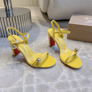 Cl Atmospheria 90MM Embellished Sandals Yellow Leather 177089