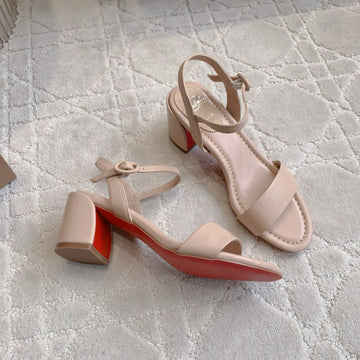 Cl Simple Sandals Nude Sheepskin 328456