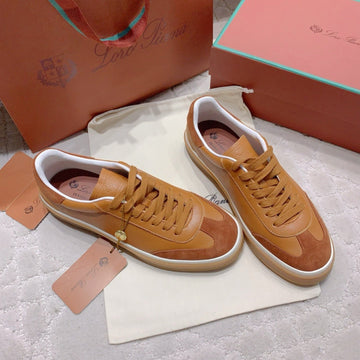 Lp Sneaker Unisex Style Brown Sheepskin Mix Suede 382664