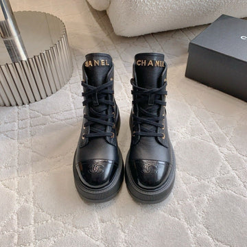 CC 24 Combat Boots 50MM Black Calfskin & Sheepskin 404286