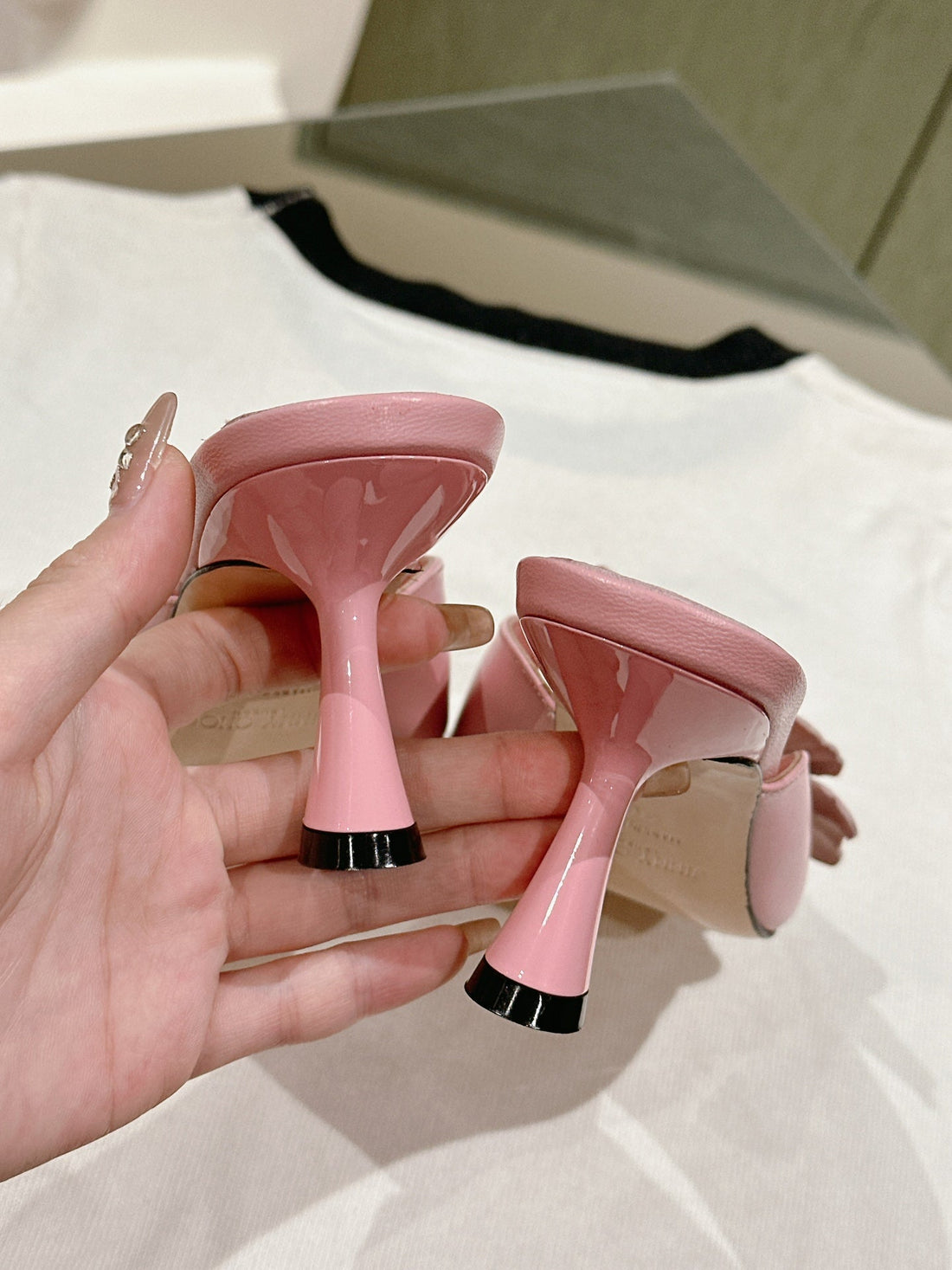 Jimmy Choo Amita Flowers Sandal 4.5cm Pink Sheepskin 659643