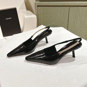 Blake Slingback Pumps 80 In Black Leather