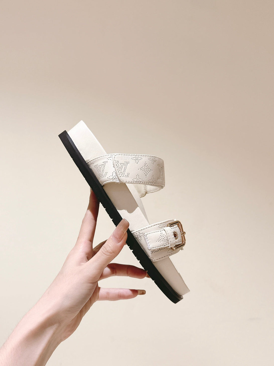 LV Sandal Mule Bomdia Cream Calfskin